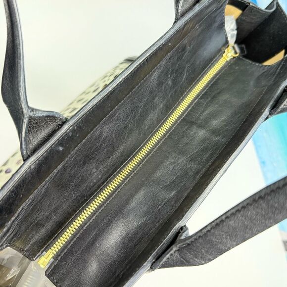 Chloé Alison East-West Tote – Pony Hair & Black Leather – Cream/Black - Picture 8 of 13